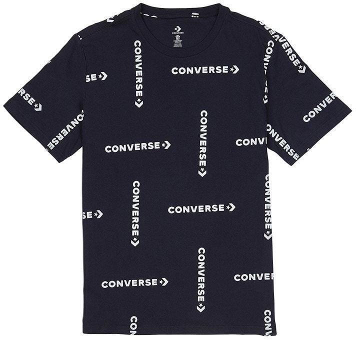 Tričko converse grid wordmark print tee t-shirt