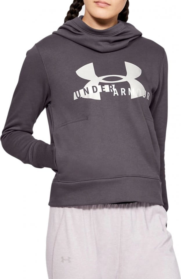 Mikina s kapucňou Under Armour Cotton Fleece Sportstyle Logo hoodie-Gra